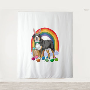 Greater Swiss Mountain Dog Easter Eggs Bunny Tapestry