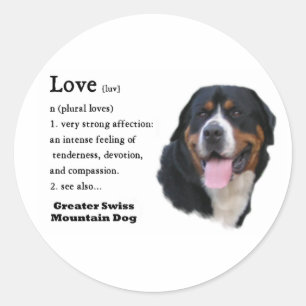 Greater Swiss Mountain Dog Gifts Classic Round Sticker