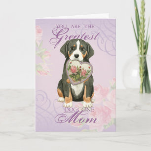 Greater Swiss Mountain Dog Heart Mum Card
