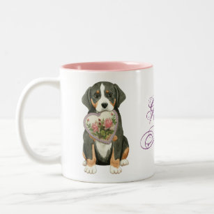 Greater Swiss Mountain Dog Heart Mum Two-Tone Coffee Mug