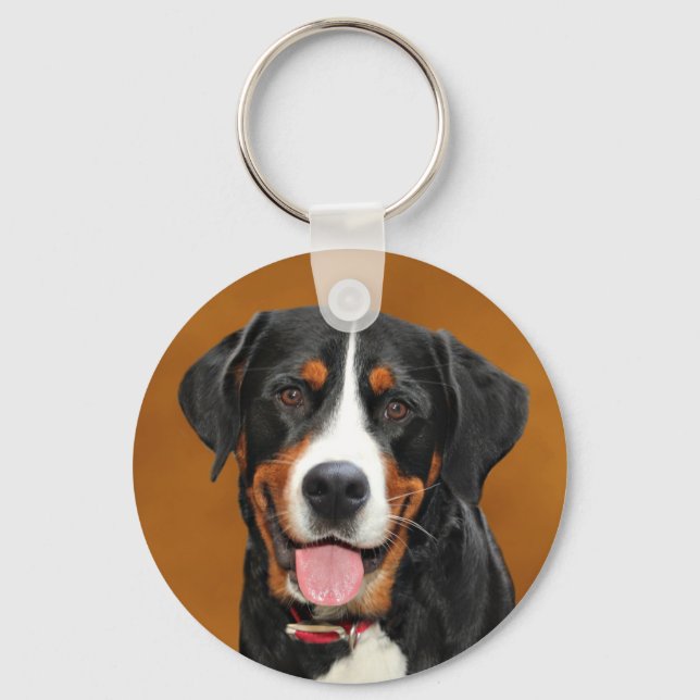 Greater Swiss Mountain Dog Key Ring (Front)