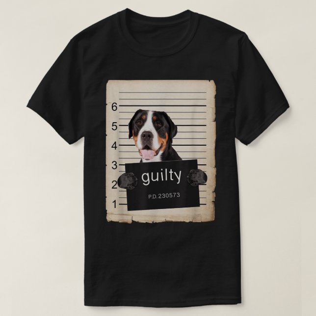 Greater Swiss Mountain Dog mug shot T-Shirt (Design Front)