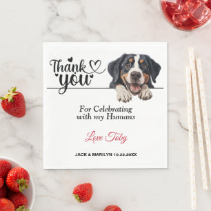 Greater Swiss Mountain Dog Napkins with Photo