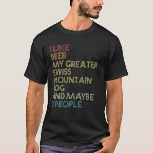 Greater Swiss Mountain Dog Owner Beer Lover Vintag T-Shirt