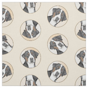 Greater Swiss Mountain Dog Painting Original Art Fabric