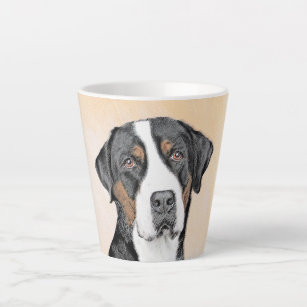 Greater Swiss Mountain Dog Painting - Original Art Latte Mug
