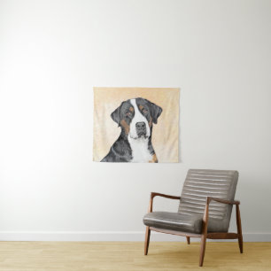 Greater Swiss Mountain Dog Painting - Original Art Tapestry