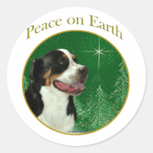 Greater Swiss Mountain Dog Peace Classic Round Sticker