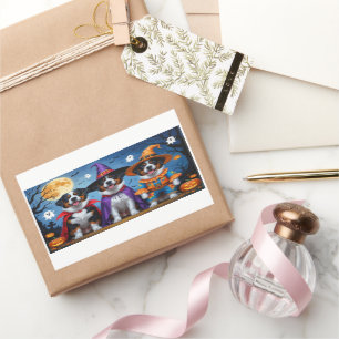 Greater Swiss Mountain Dog Pumpkin Halloween Funny Rectangular Sticker