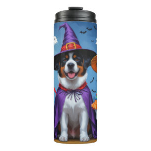 Greater Swiss Mountain Dog Pumpkin Halloween Funny Thermal Tumbler