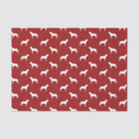 Greater Swiss Mountain Dog Silhouettes Pattern Red
