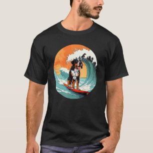 Greater Swiss Mountain Dog Surfing Funny Beach T-Shirt