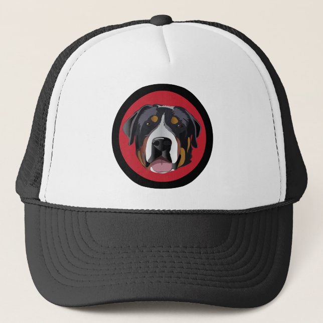 GREATER SWISS MOUNTAIN DOG TRUCKER HAT (Front)