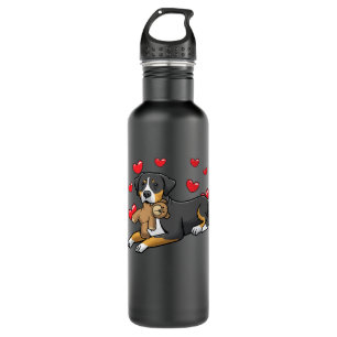 Greater Swiss Mountain Dog With Stuffed Animal 710 Ml Water Bottle