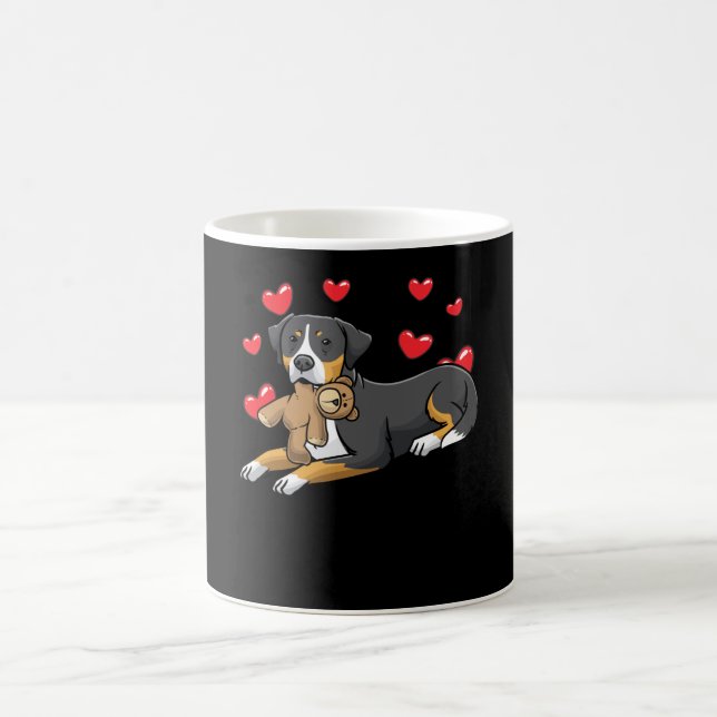 Greater Swiss Mountain Dog With Stuffed Animal Coffee Mug (Center)