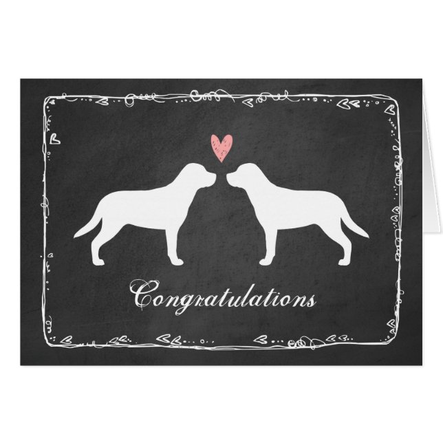 Greater Swiss Mountain Dogs Wedding Congrats (Front Horizontal)
