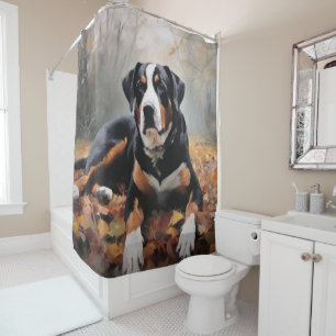Greater Swiss Mountain  in Autumn Leaves Fall Shower Curtain