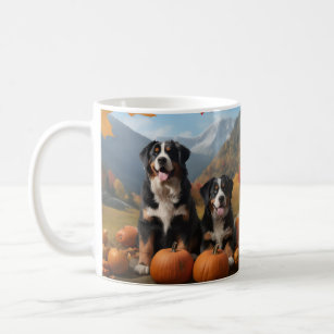 Greater Swiss Mountain Pup Autumn Delight Pumpkin Coffee Mug