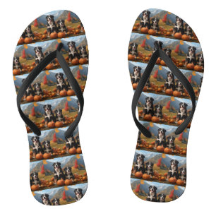 Greater Swiss Mountain Pup Autumn Delight Pumpkin Thongs