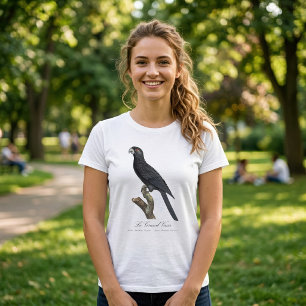 Greater Vasa Parrot, Coracopsis Vasa Illustration T-Shirt