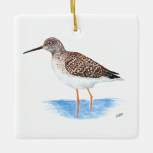 Greater Yellowlegs Ceramic Ornament