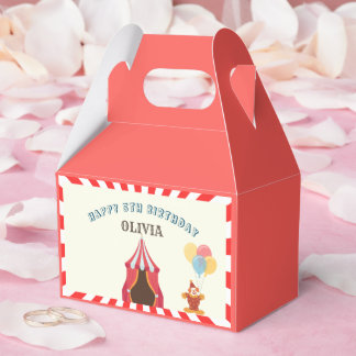 GREATEST 5TH Birthday Party Circus THEME Favour Box