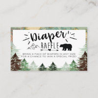 Greatest Adventure Baby shower Diaper Raffle Card