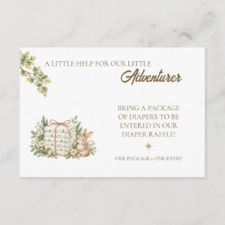 Greatest Adventure Baby Shower Diaper Raffle Enclosure Card