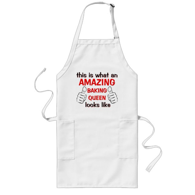 Greatest Amazing Baking Queen Long Apron (Front)