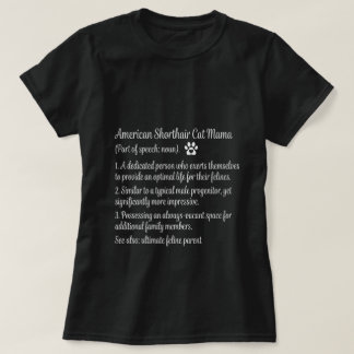 Greatest American Shorthair Cat Dad Typography T-Shirt