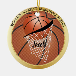 Greatest Basketball Player Ceramic Ornament