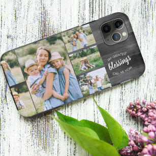 Greatest Blessings Quote 6 Photo Rustic Grey Wood iPhone 12 Pro Max Case