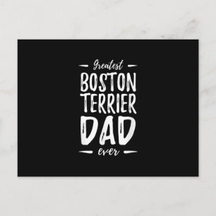 Greatest Boston Terrier Dad Funny Dog Dad Gift Postcard