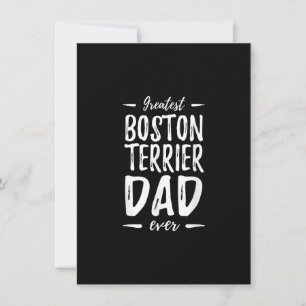 Greatest Boston Terrier Dad Funny Dog Dad Gift Thank You Card