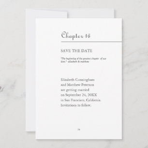 Greatest Chapter Of Our Lives   Book Format Save The Date