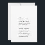 Greatest Chapter Of Our Lives | Wedding Save The Date<br><div class="desc">Design is a chapter format of a book. This design is simple,  elegant and minimalist.</div>