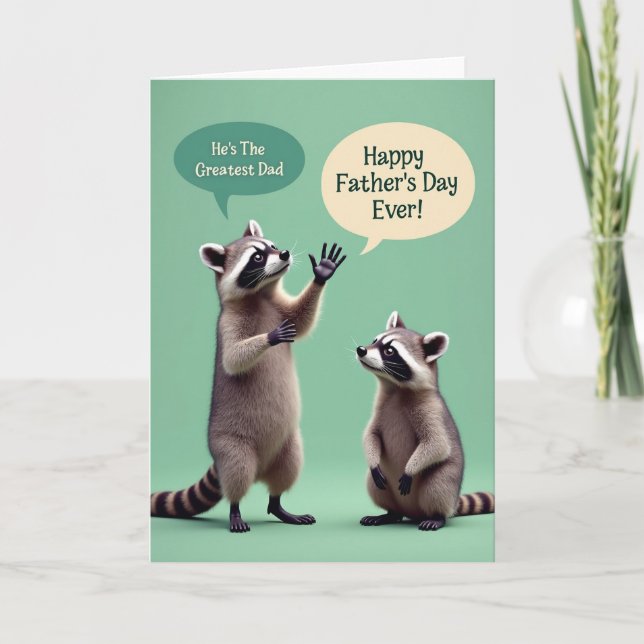 Greatest Dad Art Greeting Card (Front)