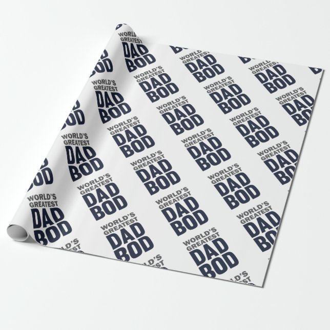 Greatest Dad Bod Wrapping Paper (Unrolled)