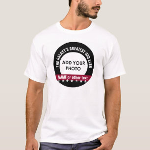 Greatest DAD Custom Photo Grunge Stars A03 T-Shirt