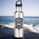 Greatest Dad Ever Modern Father's Day Gift 710 Ml Water Bottle<br><div class="desc">World's greatest dad ever modern typography design in grey,  black and white,  bold and simple,  great custom gift for dad on father's day,  birthday,  etc.  
Custom it with your own words and colour.</div>