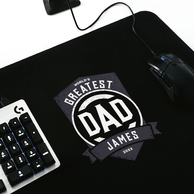 Greatest Dad Ever Modern Father's Day Gift Mouse Pad (Creator Uploaded)