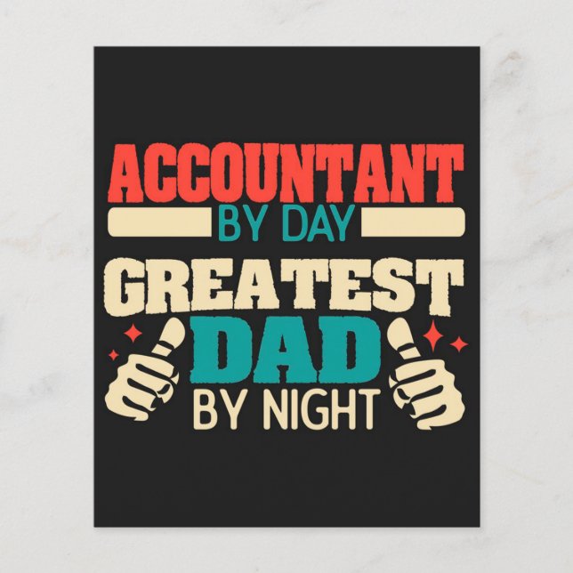 Greatest dad funny quote| fatherday gift flyer (Front)