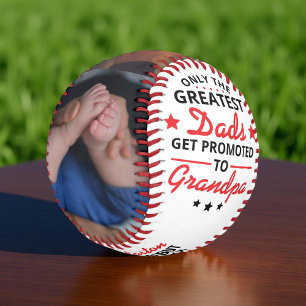 Greatest Dads Promoted to Grandpa Personalized Baseball