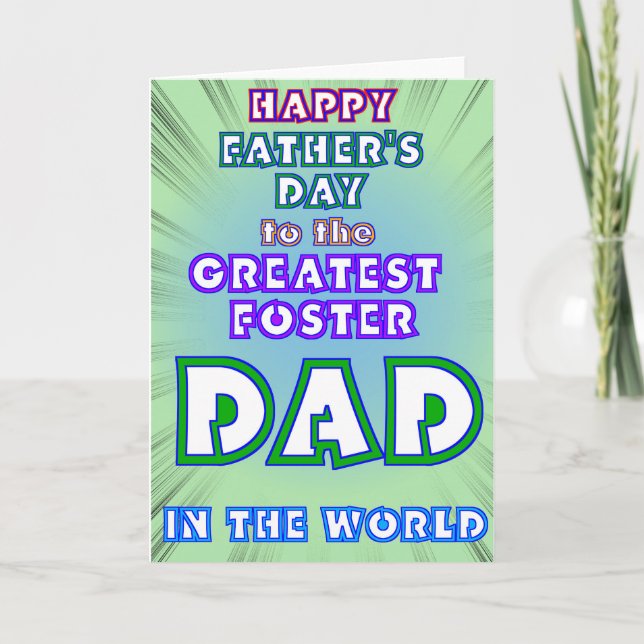 Greatest Foster Dad Father's Day Card (Front)
