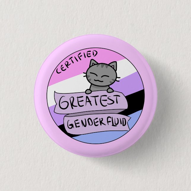 Greatest Genderfluid 3 Cm Round Badge (Front)