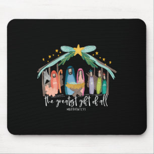 Greatest Gift Of All Jesus Christmas Christian Men Mouse Pad