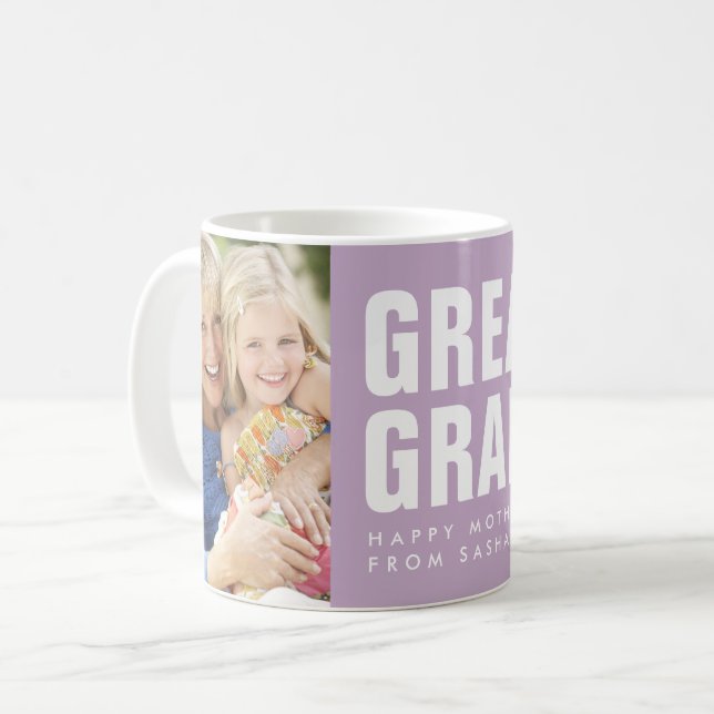 Greatest. Grandma. Mother's Day Photo Coffee Mug (Front Left)