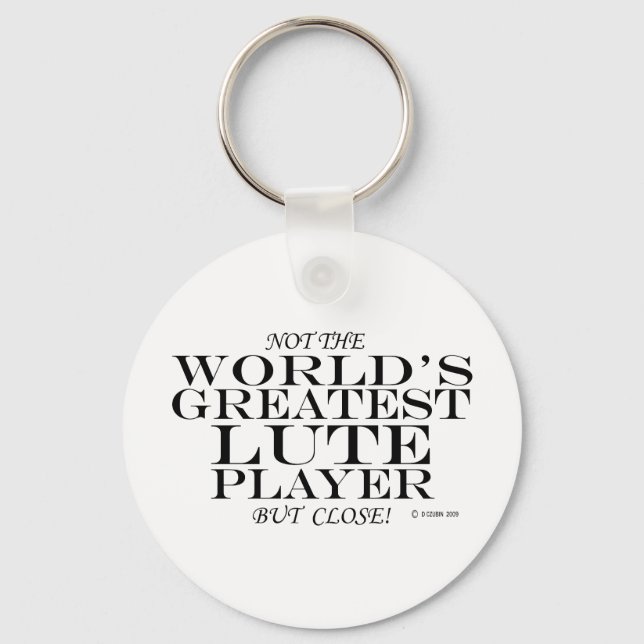 Greatest Lute Player Close Key Ring (Front)
