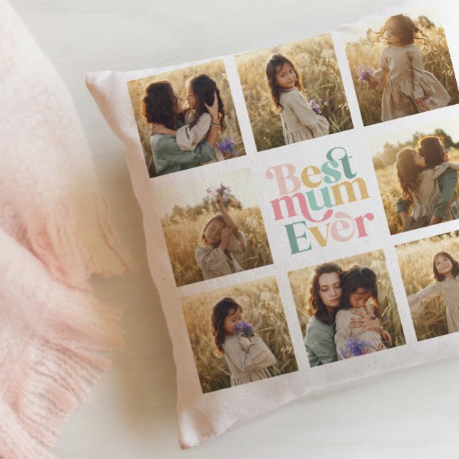 Greatest Mum multi photo colourful elegant stylish Cushion (Creator Uploaded)