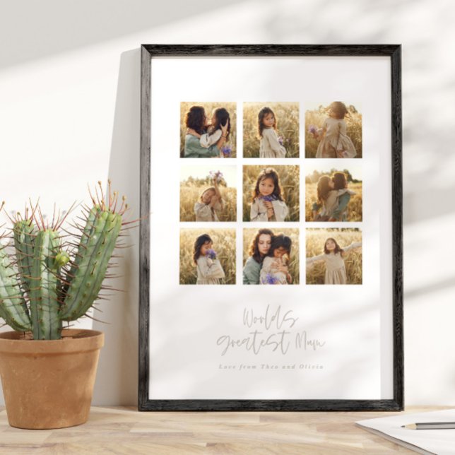 Greatest Mum multi photo elegant stylish Poster (Creator Uploaded)